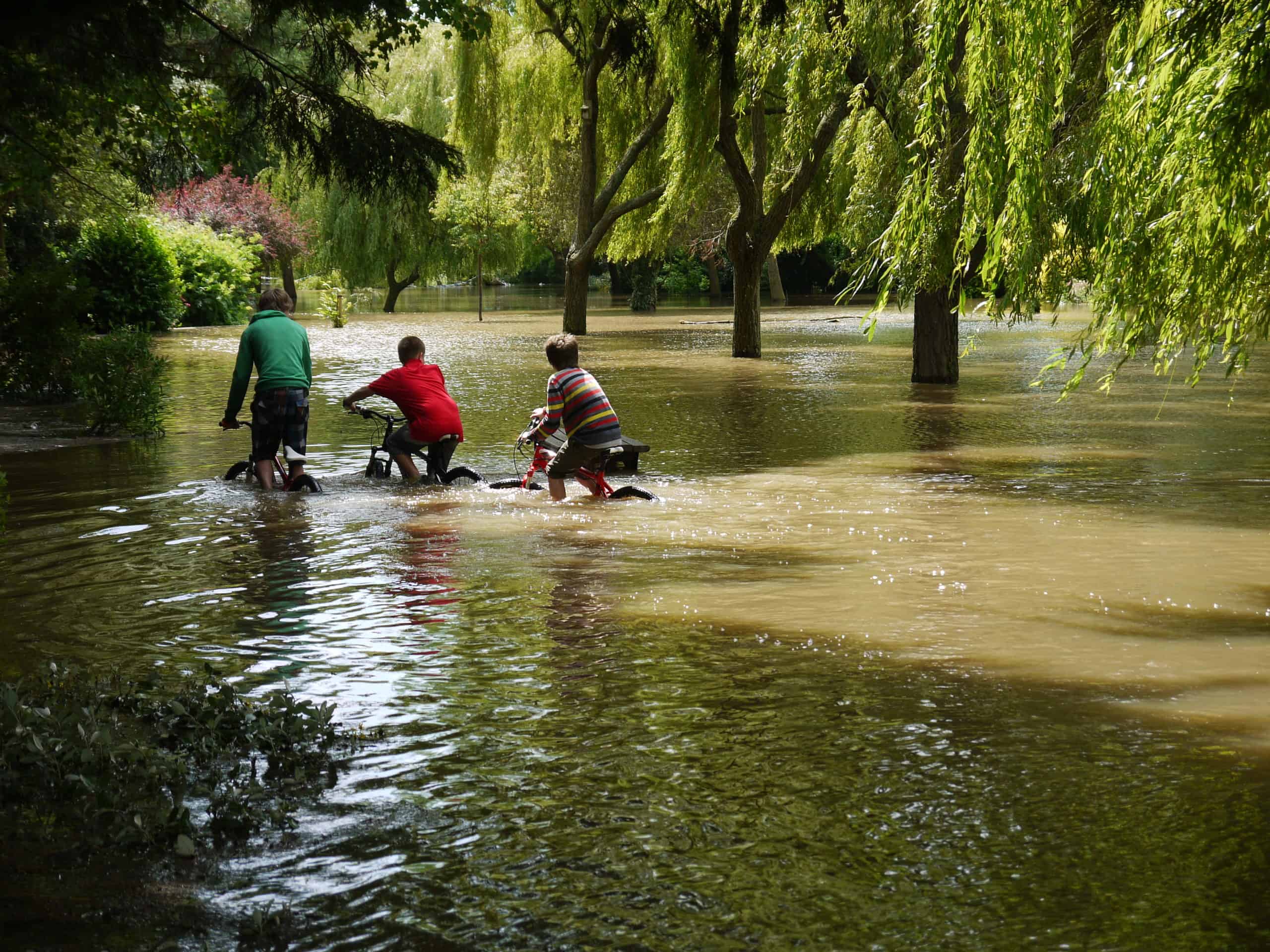 Floods in Radipole gardens 2012