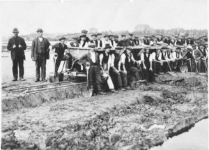 1930's men employed on creation of new Radipole park drive and gardens