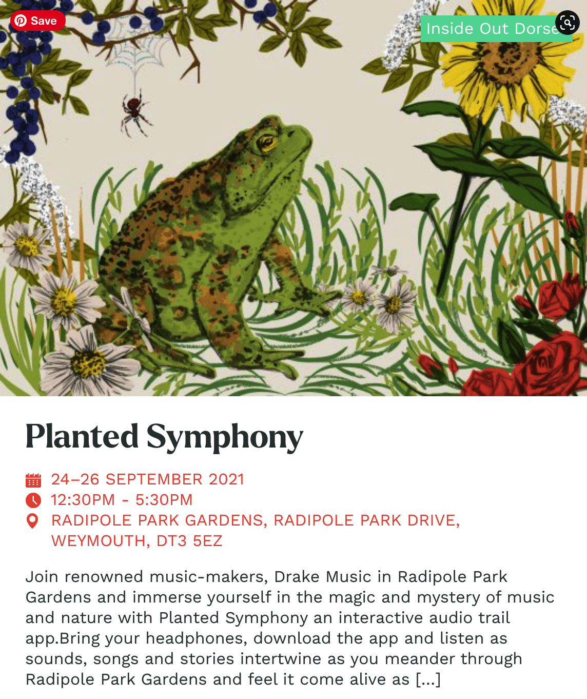 Planted Symphony Radipole gardens poster