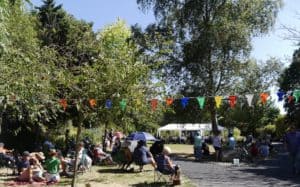 People picnicking Radipole gardens