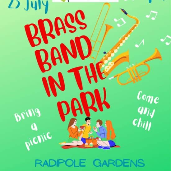 Weymouth Concert Brass Band in Radipole Gardens 2023