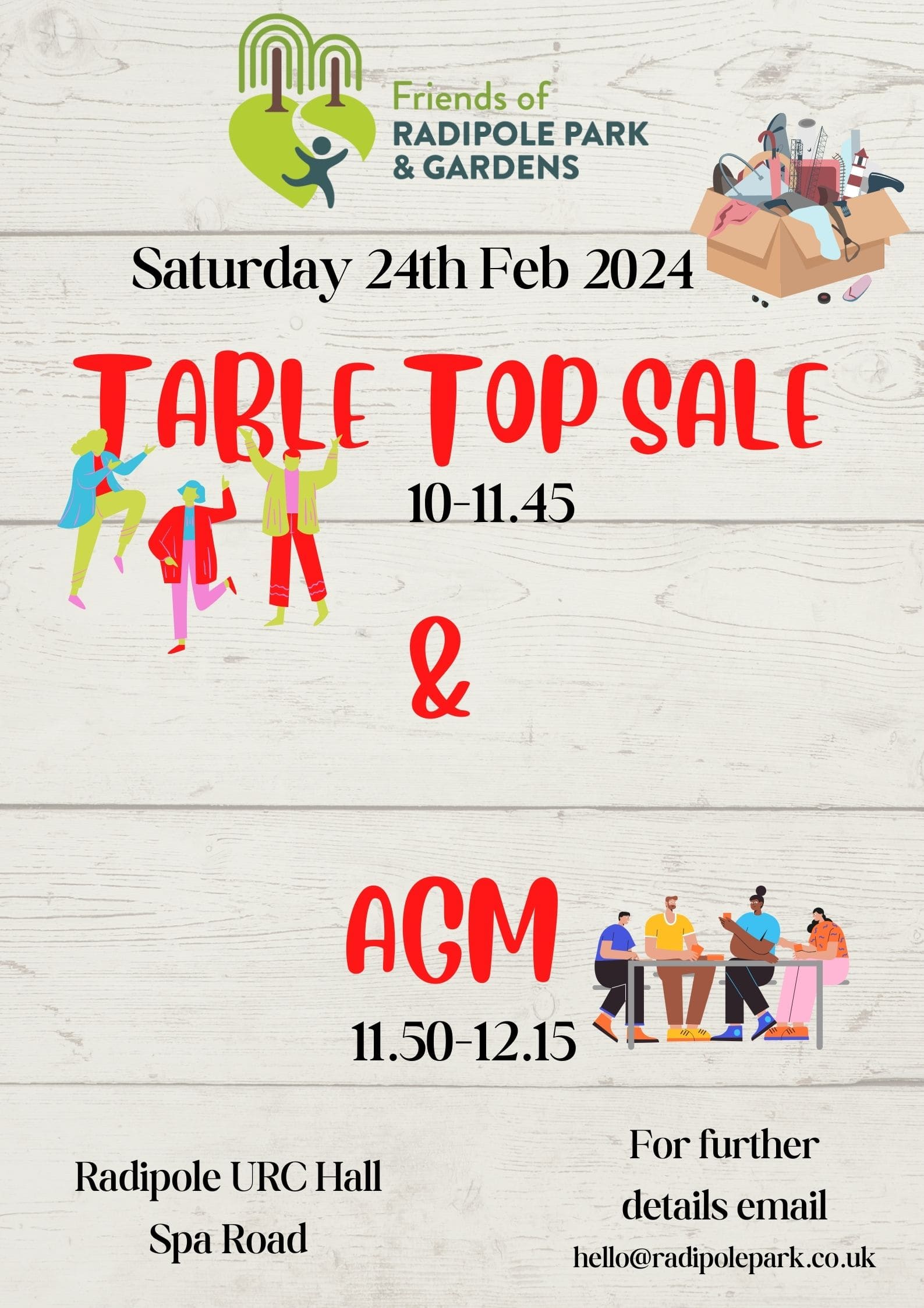 Friends of Radipole park table top sale