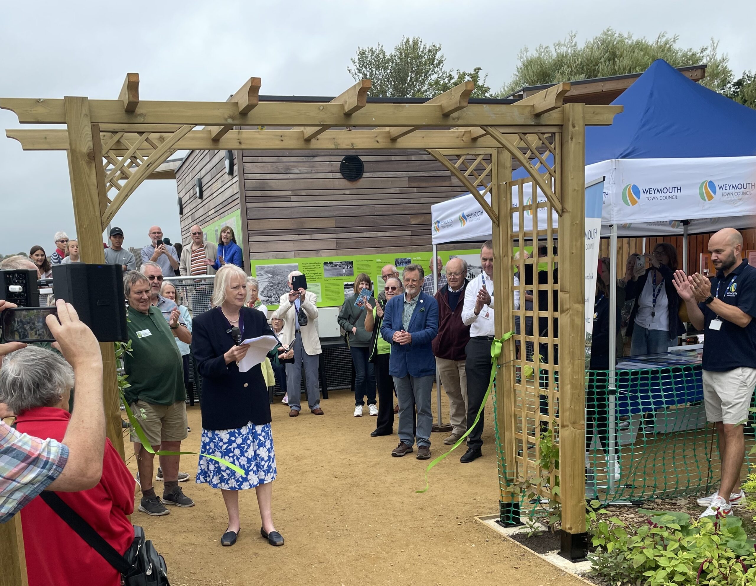 Cllr Caroline Dickinson opening the new Radipole park facilities August 2024