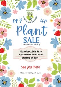 Pop up plant Sale Radipole park July 13 2025