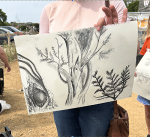 Drawing with charcoal Ian Cox Radipole 2025